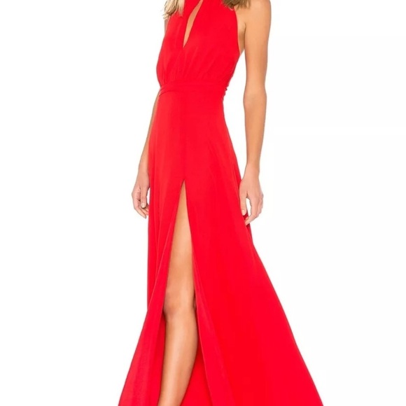 Yumi Kim Rocio High Demand Halter Maxi Dress Red Revolve Anthropologie Medium - Picture 6 of 6